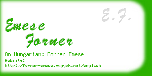 emese forner business card